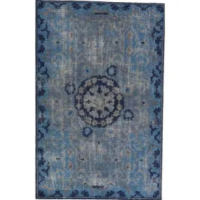 Jaipur Kai Rugs - Moonlight Blue and Peacoat