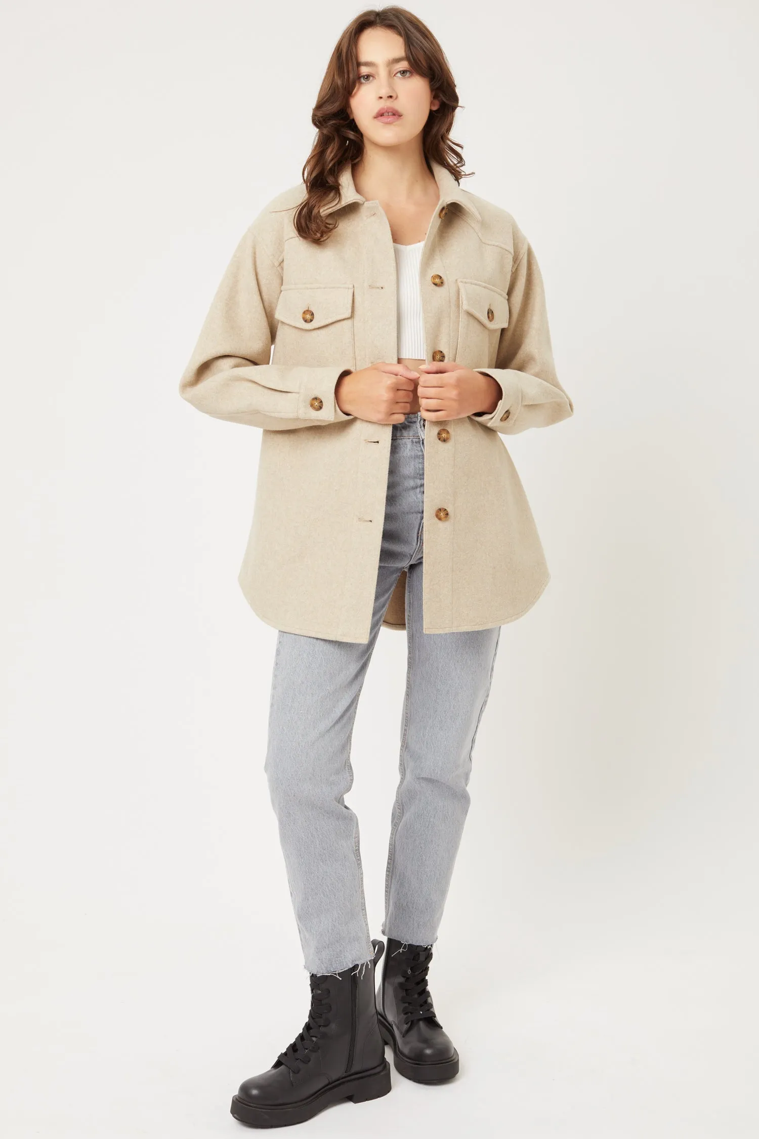Julia Fleece Oversized Shacket