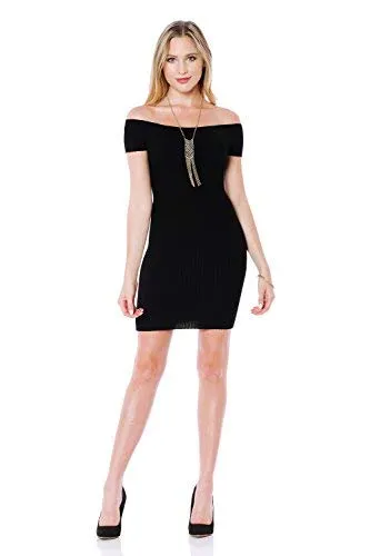 Khanomak Off The Shoulder Sweater Dress