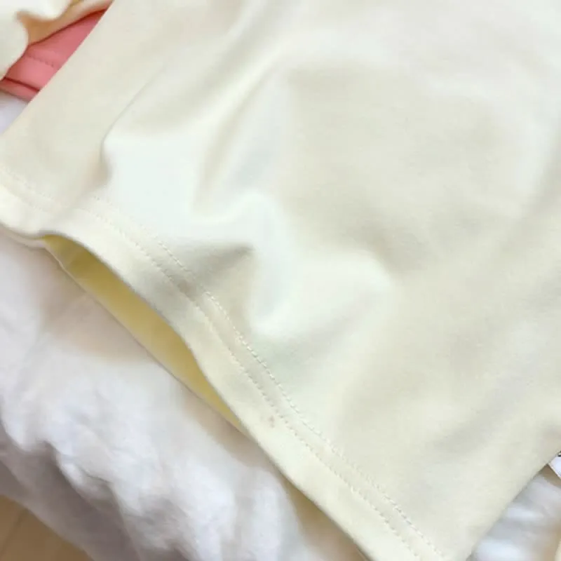 Kid Girl Lace Neckline Long Sleeves Base Layer Top