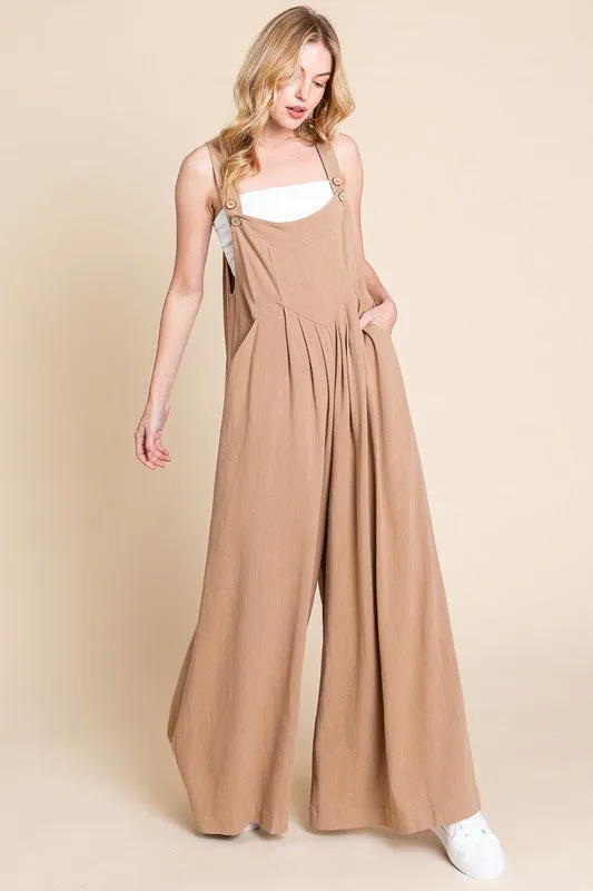 Latte Linen Jumpsuit