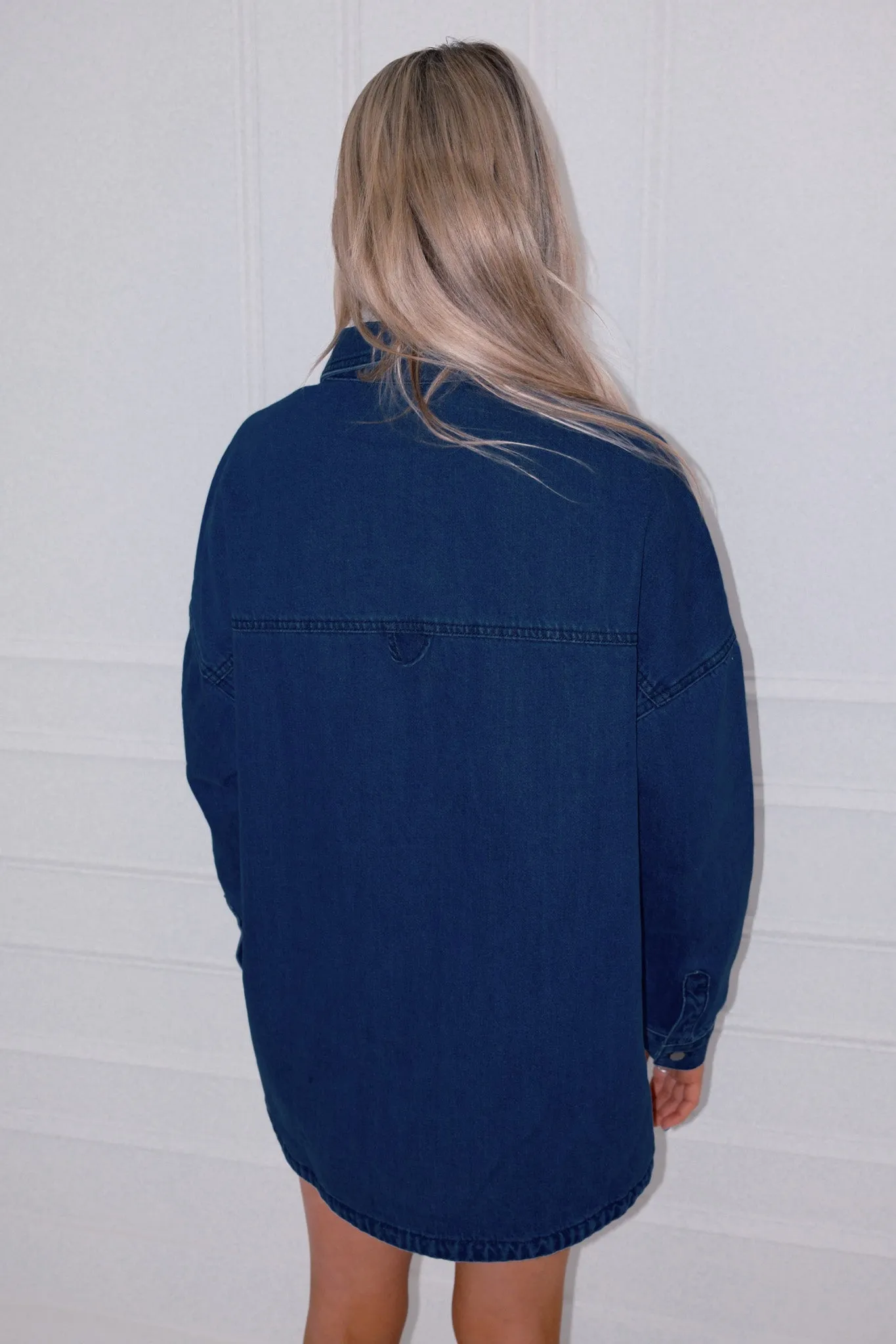 Leonie Denim Shacket - Dark Denim