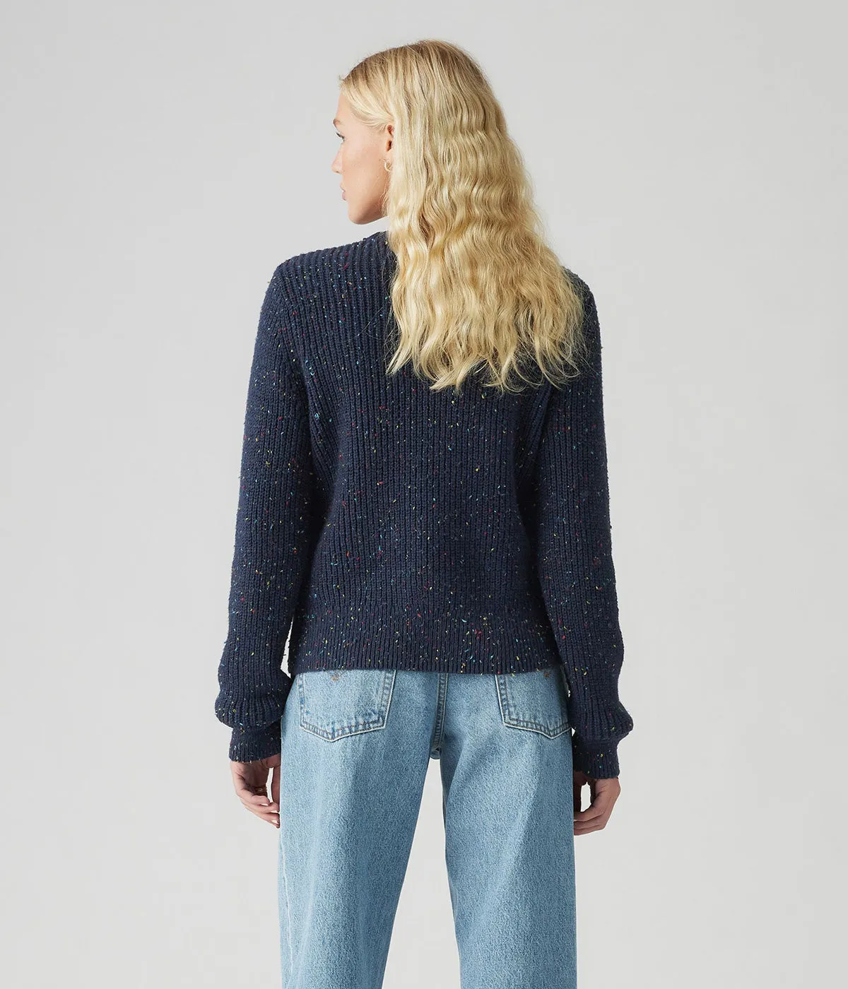 LEVI'S WOMENS SNOWFLAKE PULLOVER A9283-0005 BLUE BLAZER CONFETTI