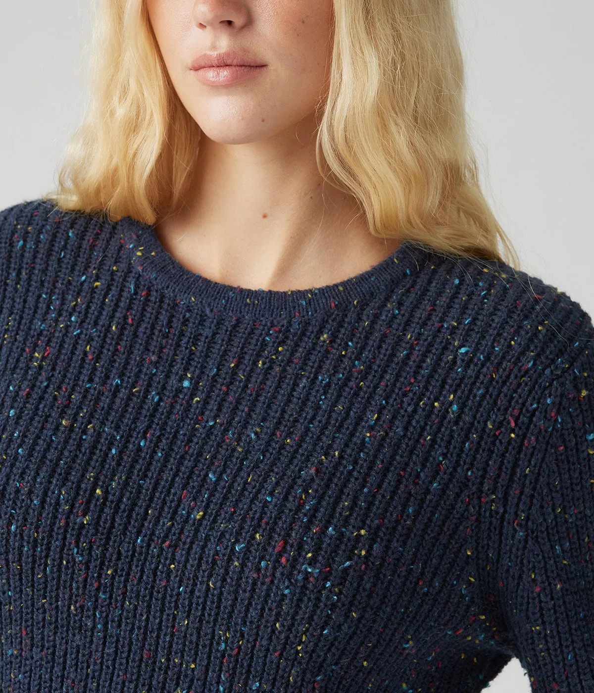 LEVI'S WOMENS SNOWFLAKE PULLOVER A9283-0005 BLUE BLAZER CONFETTI