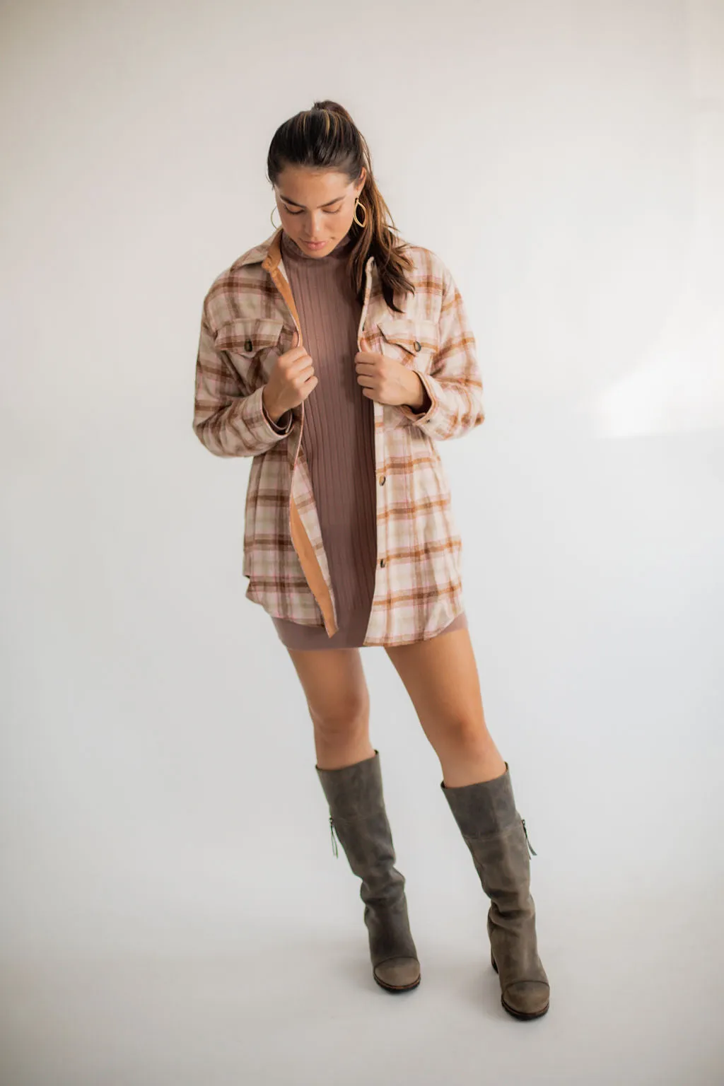 Lexi Plaid Pocketed Shacket