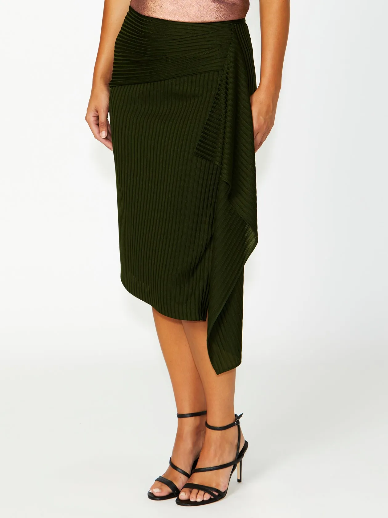 Lisa Olive Knit Skirt