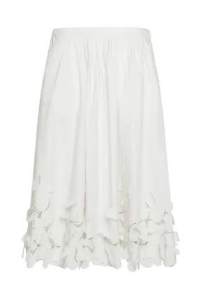 Long Skirt In Poplin | Bianco