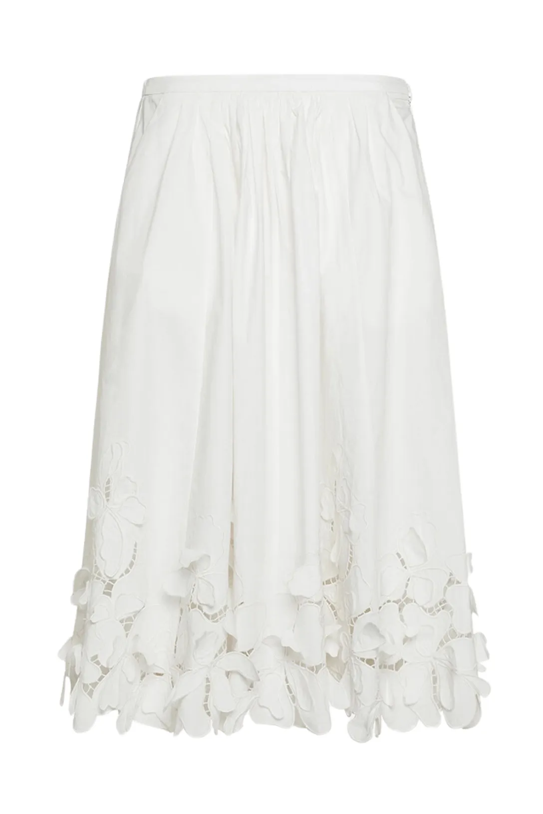 Long Skirt In Poplin | Bianco