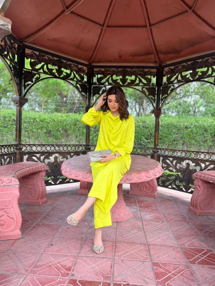 Manahils - Cowl Neck Lime