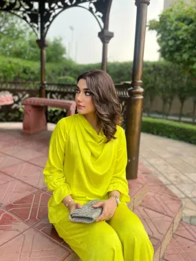 Manahils - Cowl Neck Lime