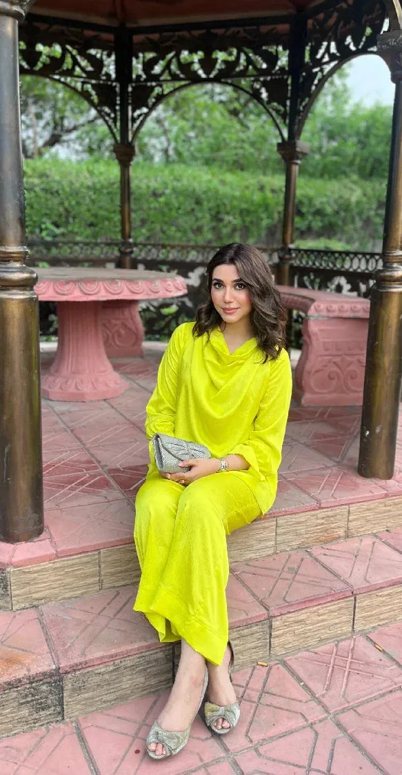 Manahils - Cowl Neck Lime