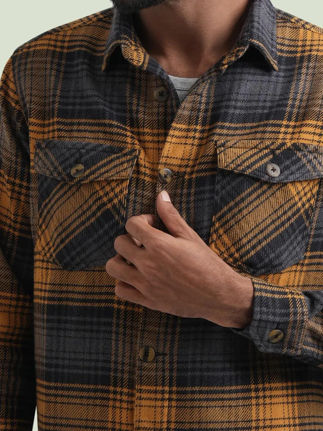 Men's Flannel Check Shacket