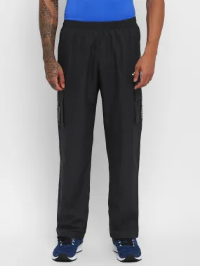 Nivia Cargo Pants for Men/Micro Chex Fabric trackpants with Velcro Pocket - Grey