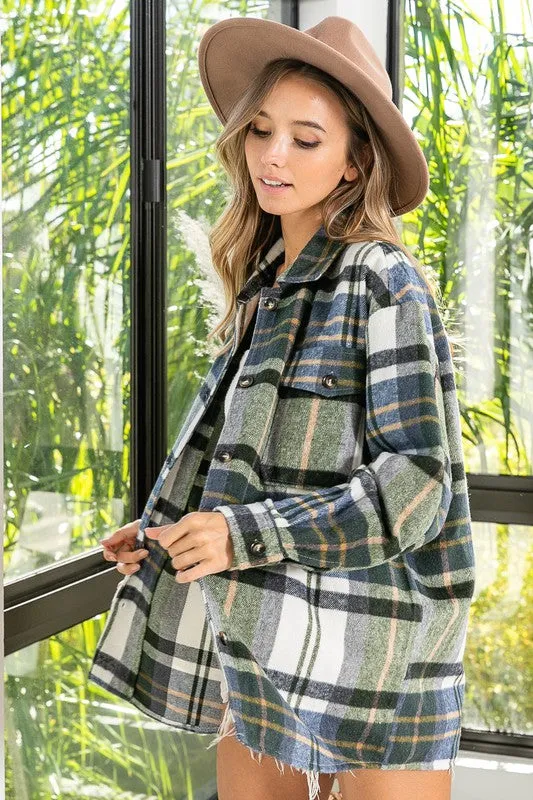 Olive Multi Colored Shacket