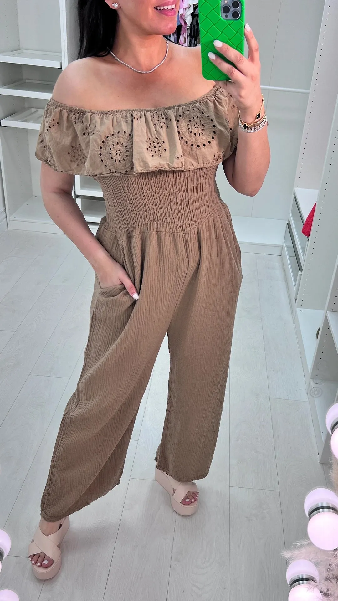 One-shoulder Cutout Casual Jumpsuit