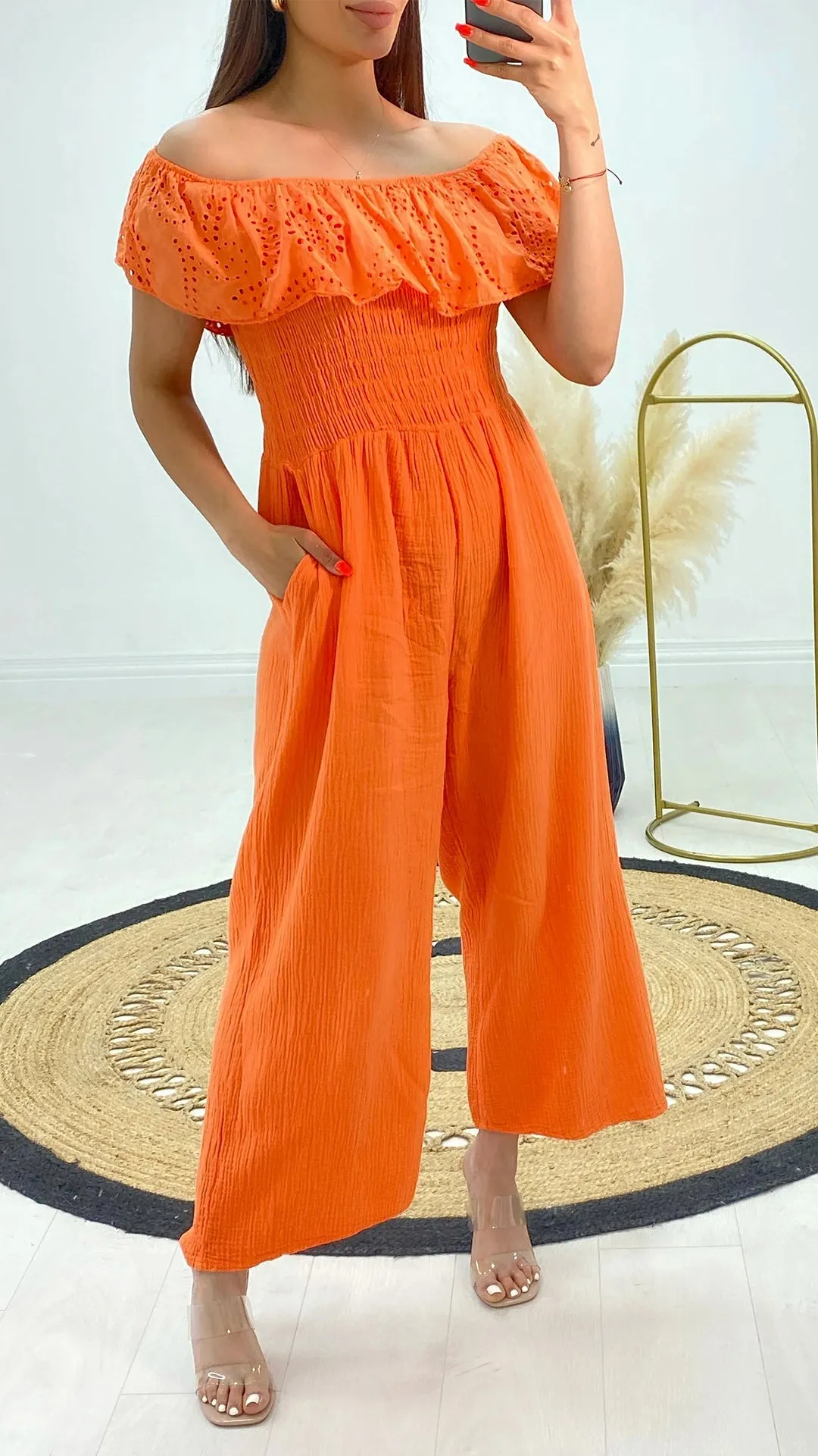 One-shoulder Cutout Casual Jumpsuit