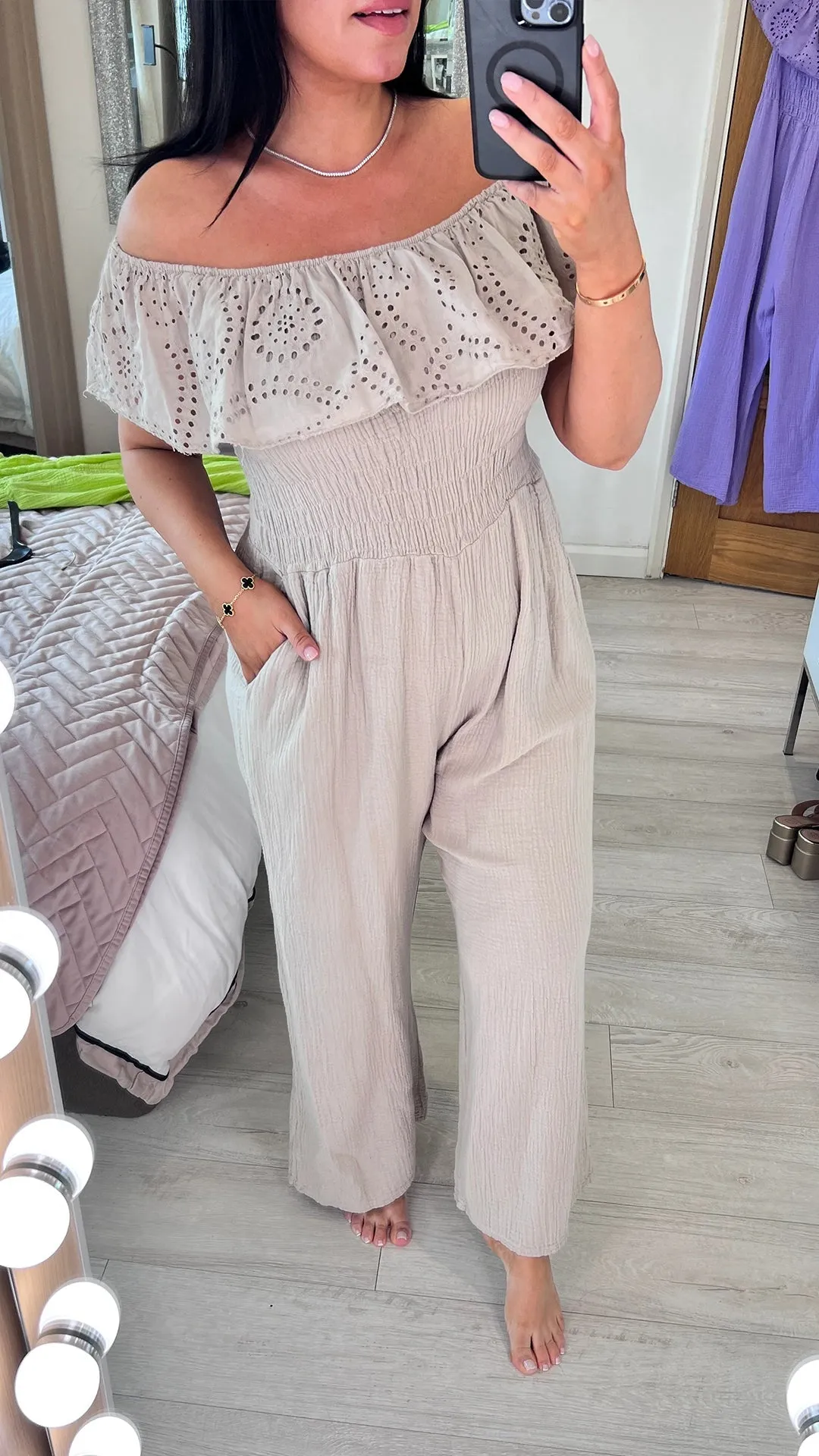 One-shoulder Cutout Casual Jumpsuit
