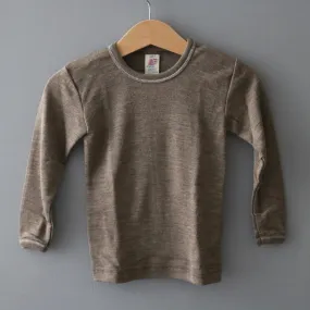 Organic Wool & Silk Top - Walnut - 1-14y
