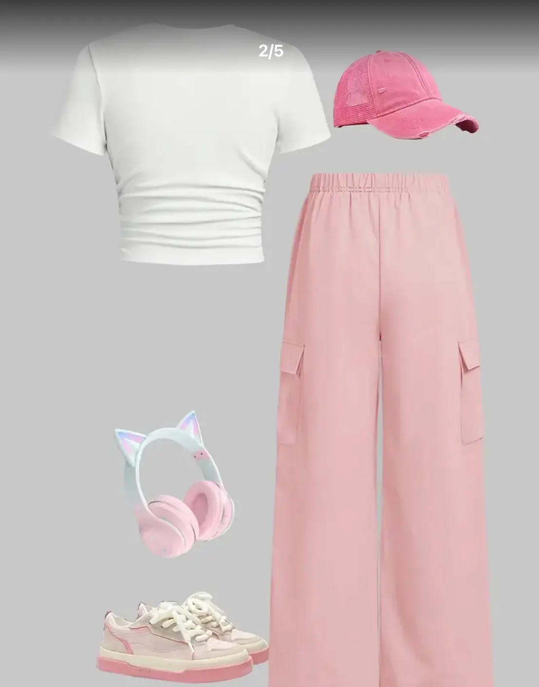 Pink Cargo Pants Set/Child
