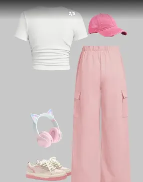Pink Cargo Pants Set/Child