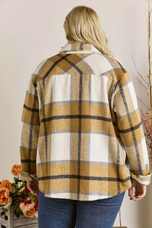 PLUS The Kasey Checkered Shacket