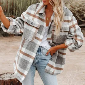 Prime Time Classic Multi Plaid Shacket
