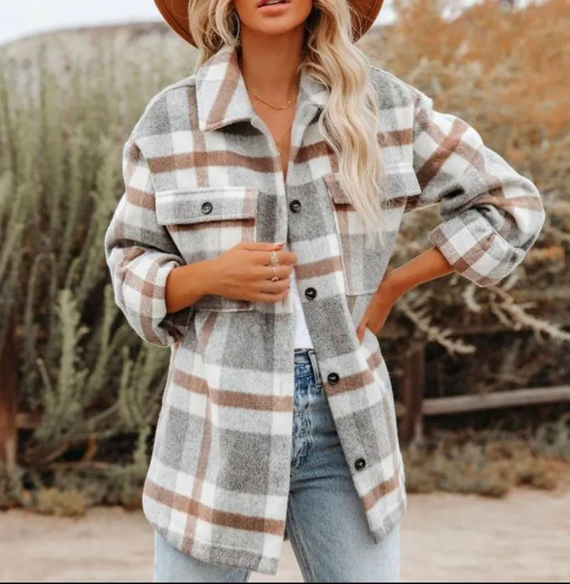 Prime Time Classic Multi Plaid Shacket