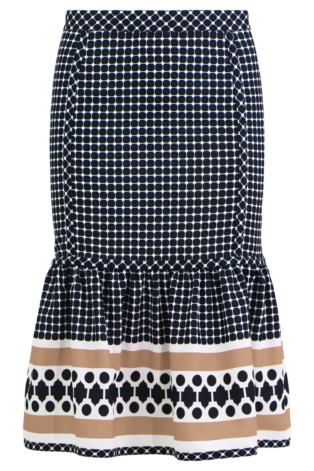 QUATRE SAISON MIDI PEPLUM SKIRT NUTMEG