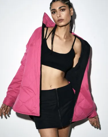 Reversible Skirt - Black/Fuscia