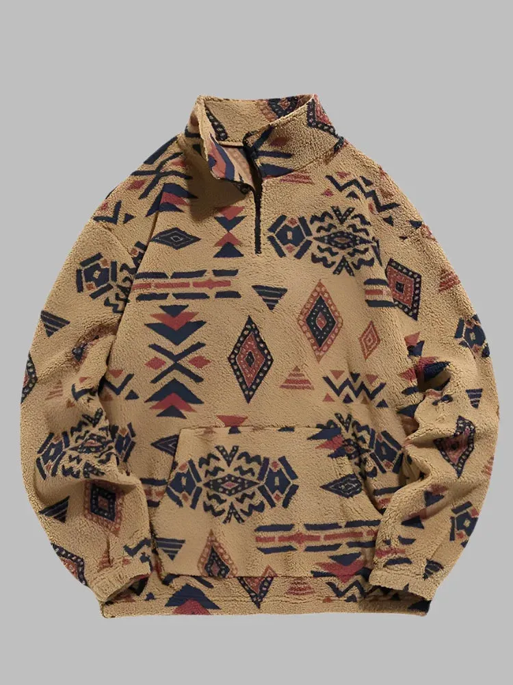 Roger Fleece Pullover | Warmer Norweger Herrenpullover mit Reißverschluss