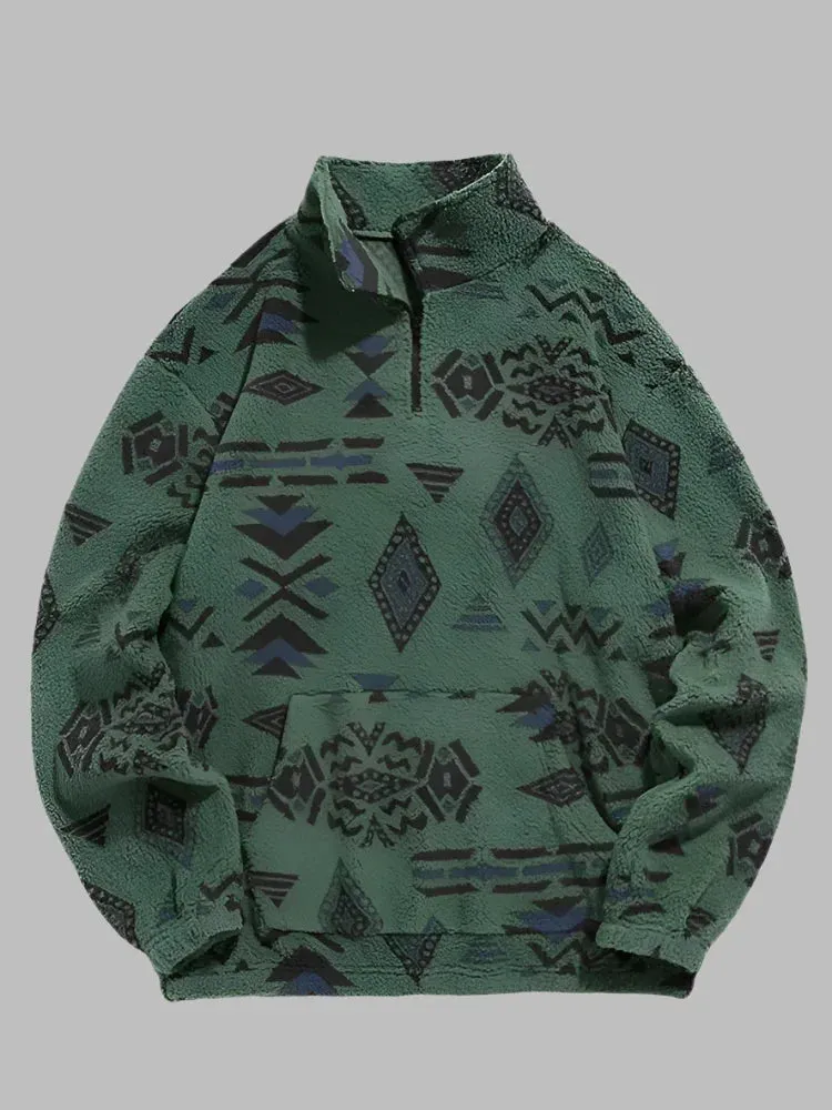 Roger Fleece Pullover | Warmer Norweger Herrenpullover mit Reißverschluss