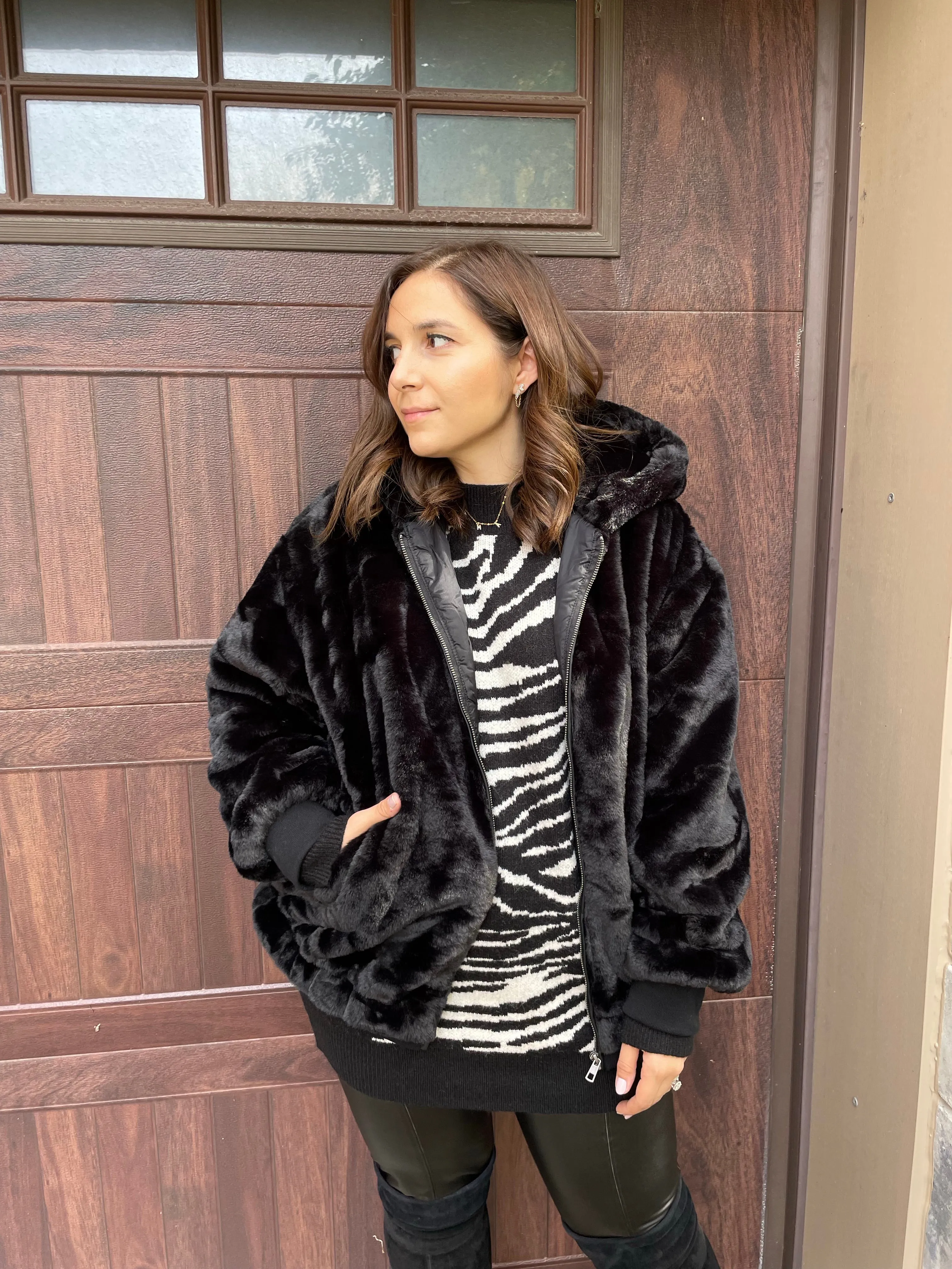 RORY FAUX FUR BOMBER
