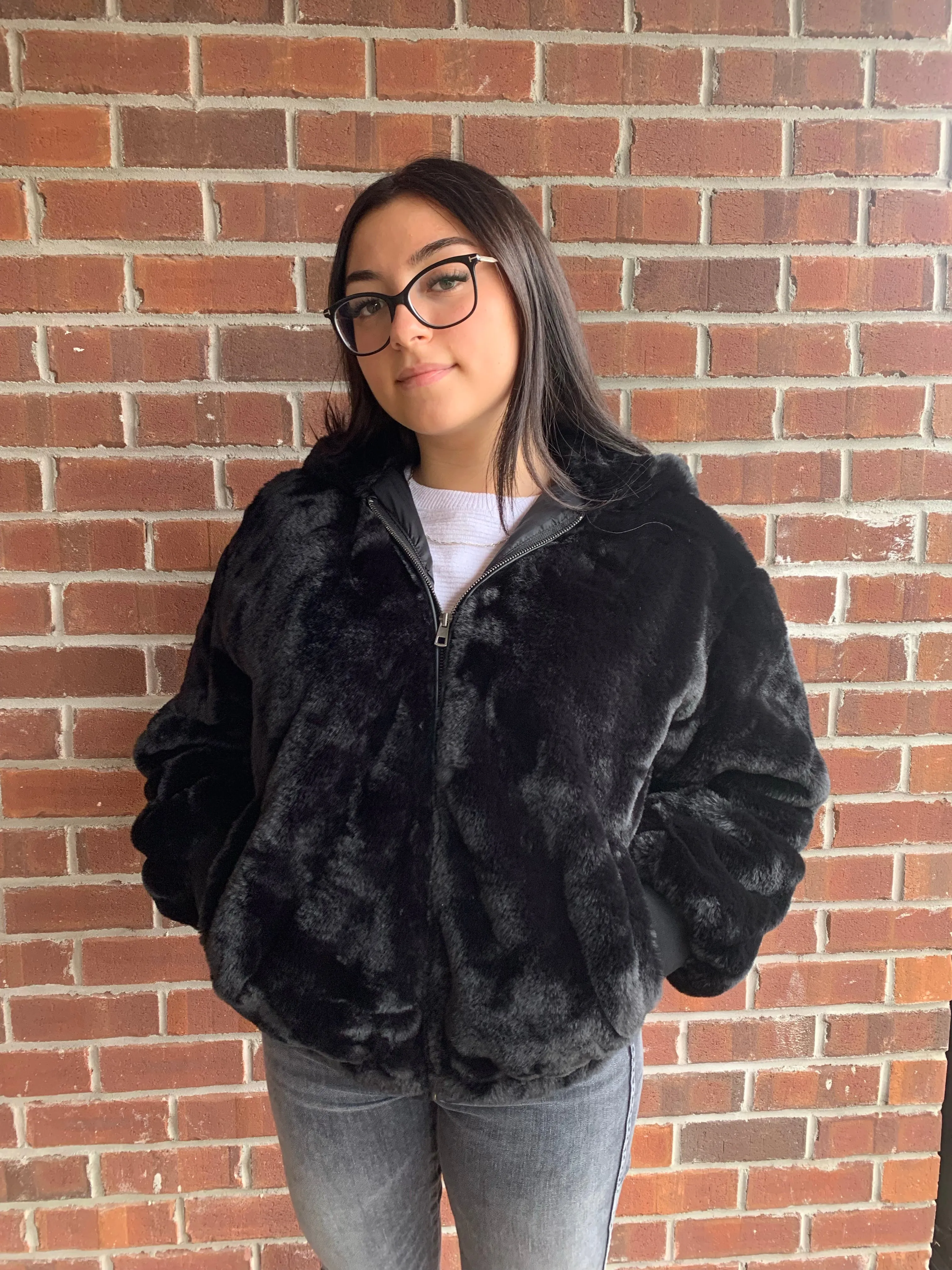 RORY FAUX FUR BOMBER