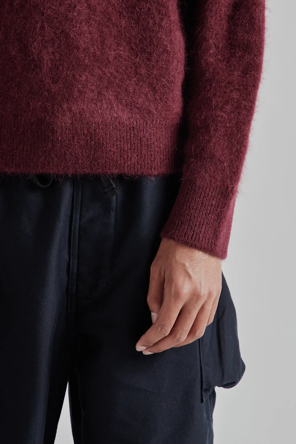 Royal Alpaca Knit P/O - Burgandy