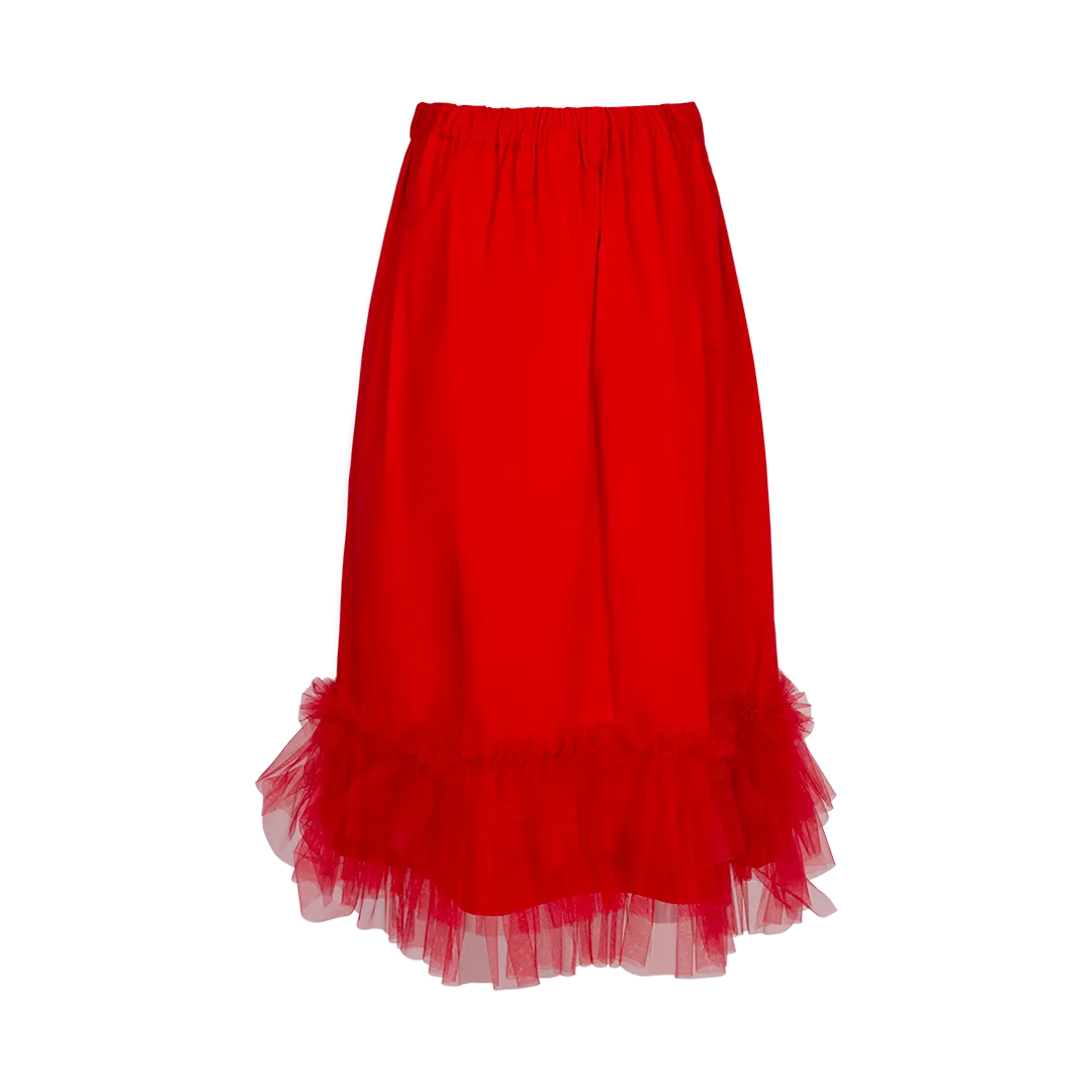 Ruffled Midi Skirt
