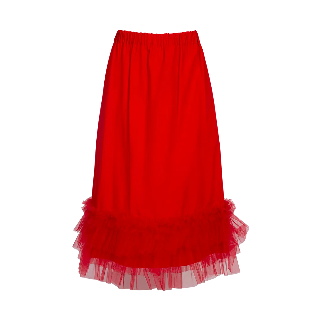Ruffled Midi Skirt