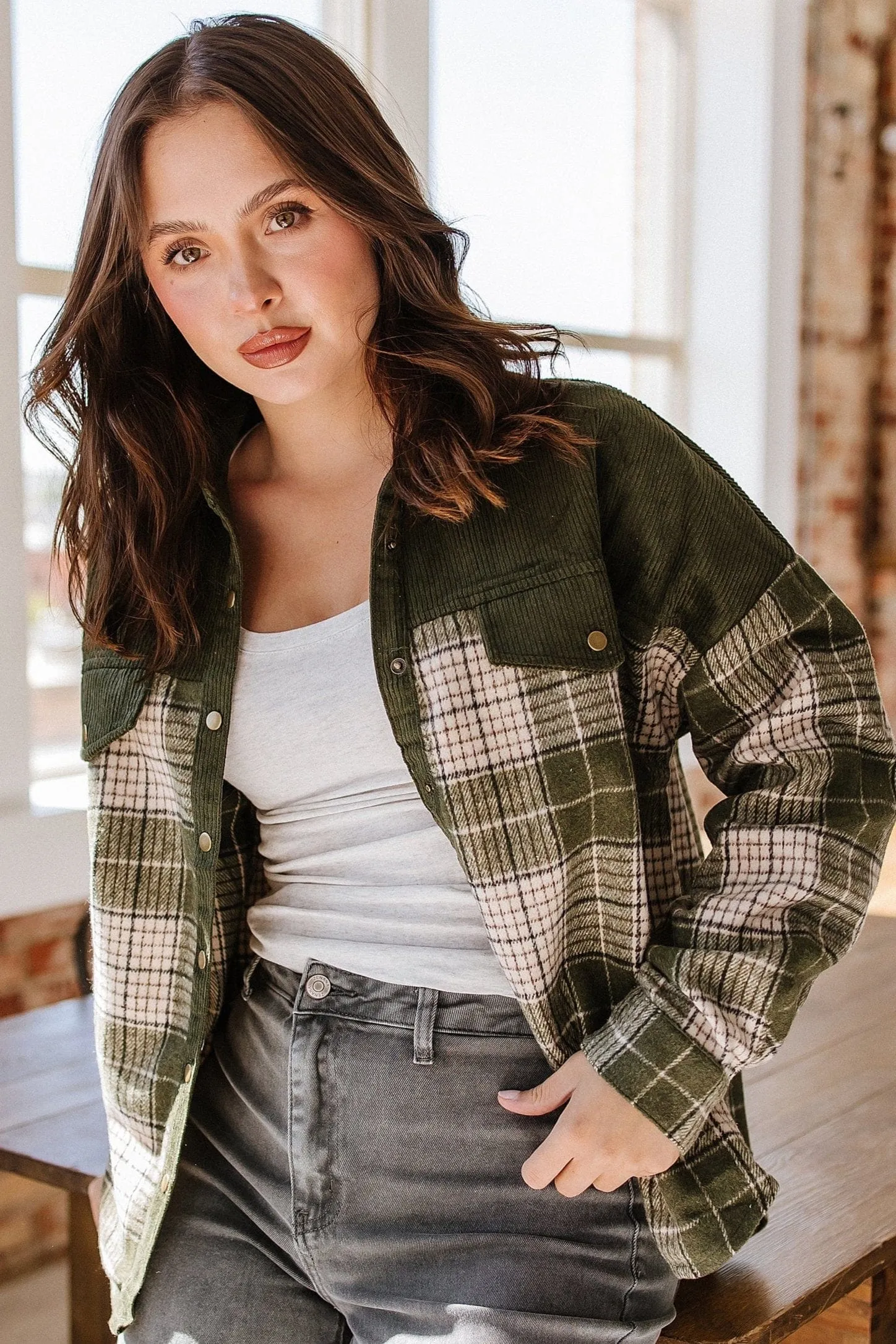 SALE - Catherine Patchwork Plaid Shacket | Size Small