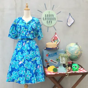 SALE! | Pick me a Flower | Vintage 1980s cotton Day Dress with Pockets
