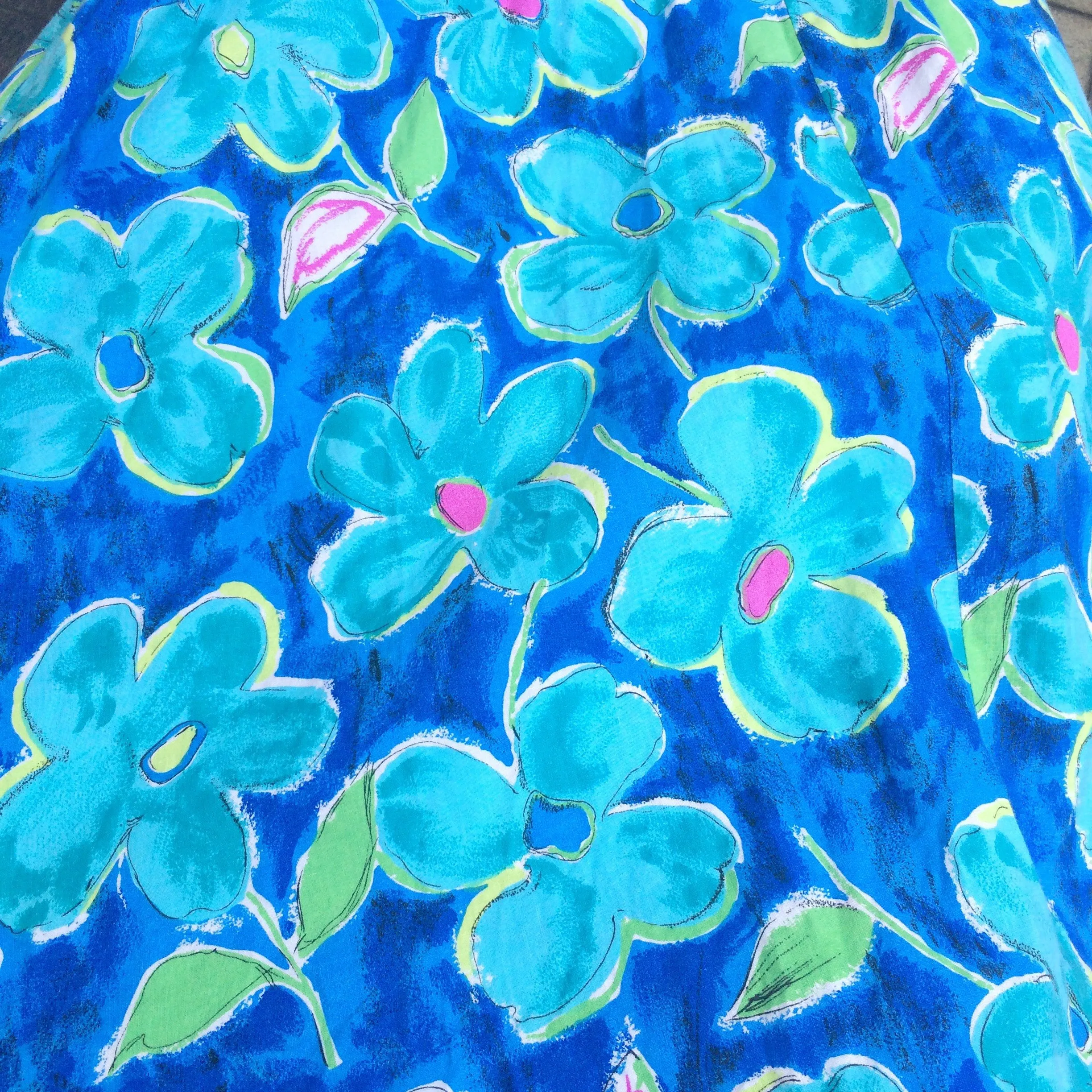 SALE! | Pick me a Flower | Vintage 1980s cotton Day Dress with Pockets