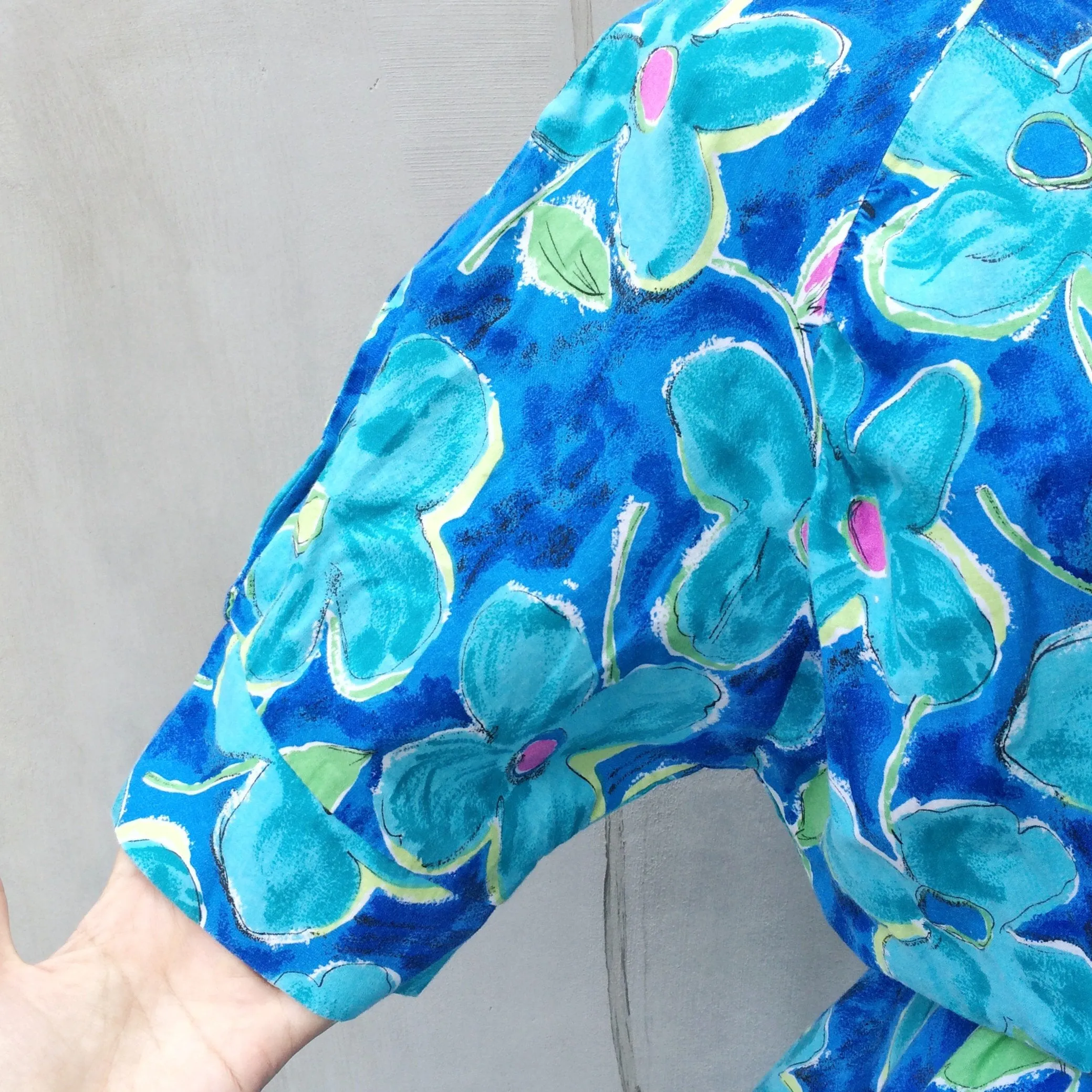 SALE! | Pick me a Flower | Vintage 1980s cotton Day Dress with Pockets
