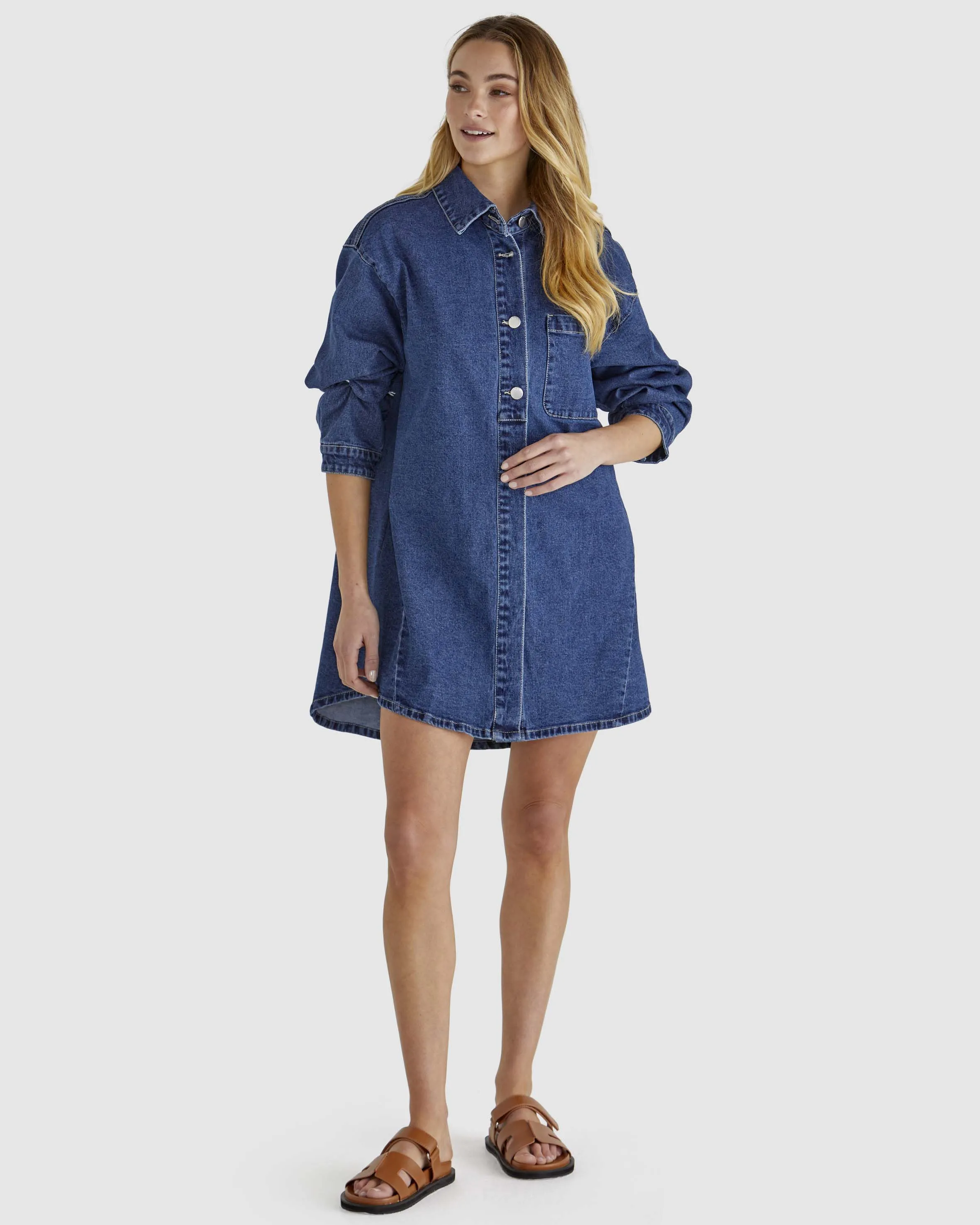 Sass Sweeny Denim Shacket 18649DWSS - 78 Indigo Wash