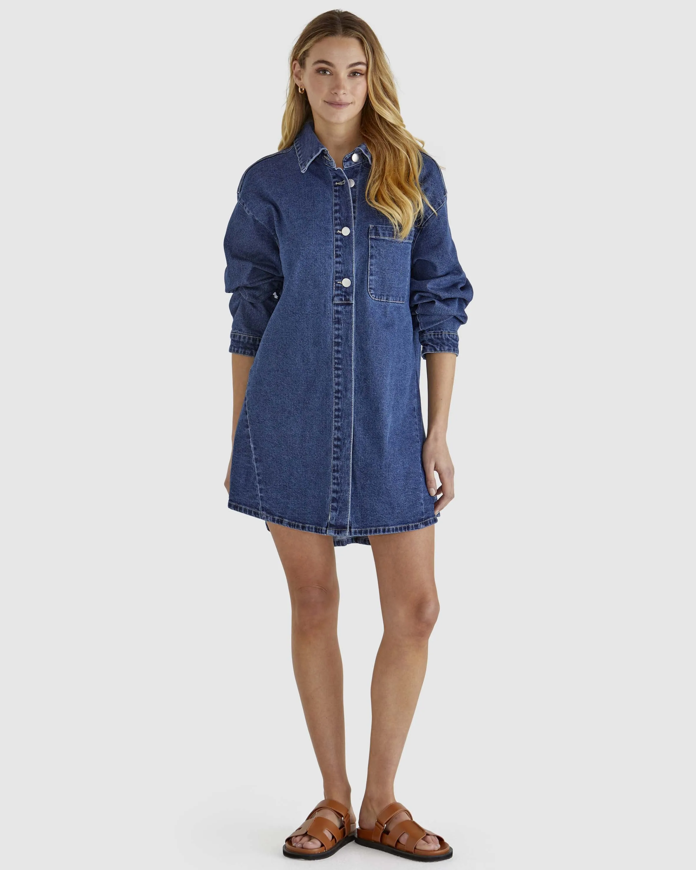Sass Sweeny Denim Shacket 18649DWSS - 78 Indigo Wash