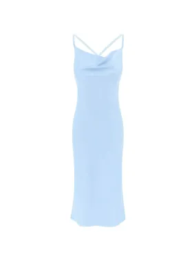 Satin Midi Slip Dress