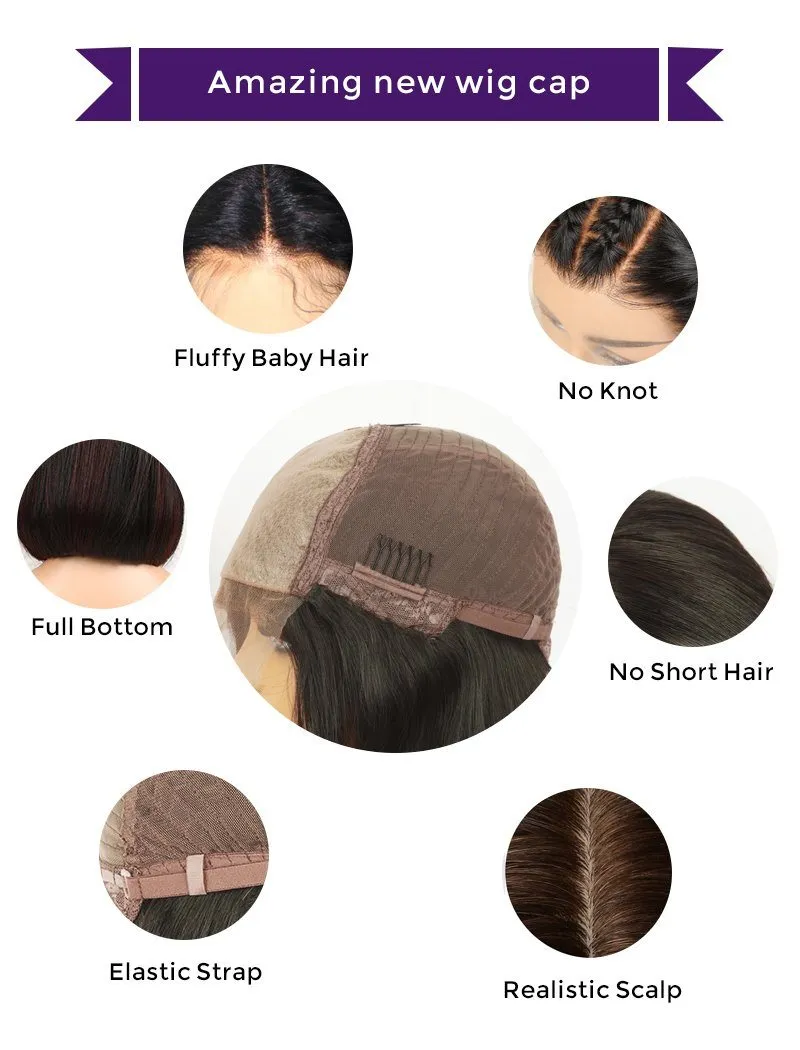 Silky Straight Bob Cut Human Hair Skin Base Lace Front Wigs