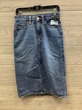 Skirt Midi By Old Navy In Blue Denim, Size: 2