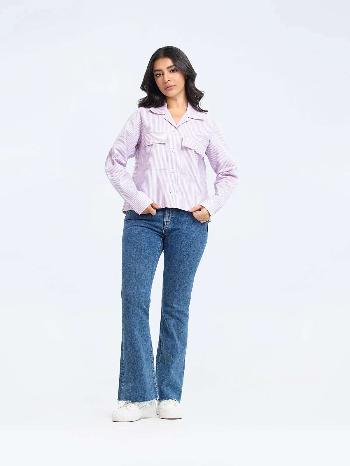 Smart Fit Cotton Shacket - FWTJW23-004
