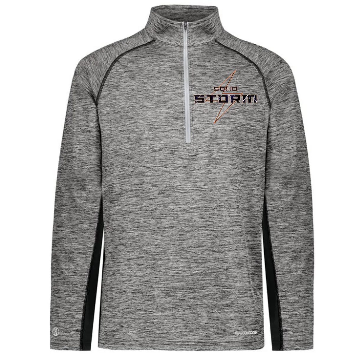 SOHO - Electrify Coolcore 1.2 Zip Pullover with SOHO Storm Lightning Bolt Logo - Black