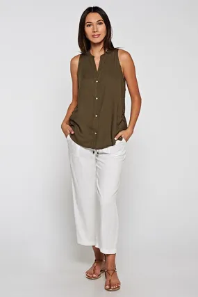 Solid Lightweight Drawstring Pant