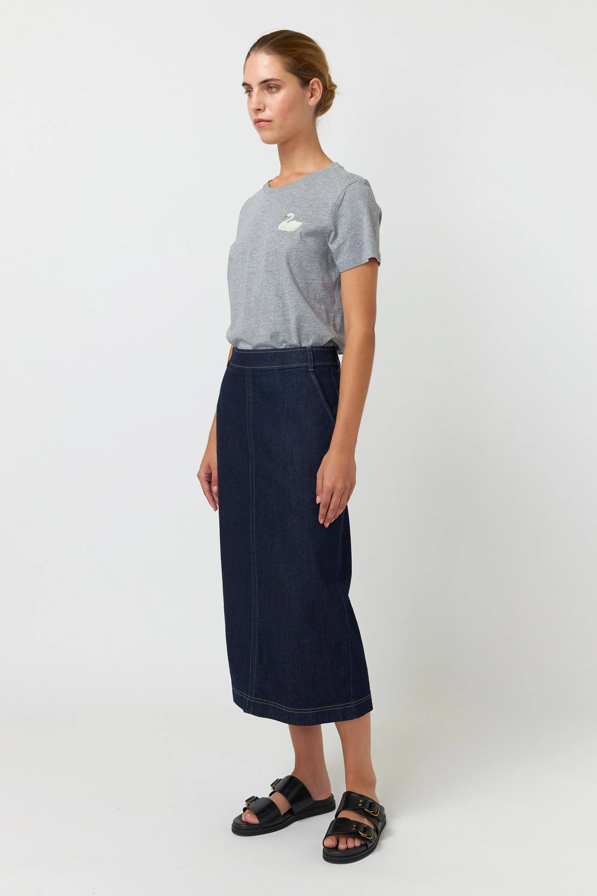 Sylvester Denim Skirt Dark Indigo