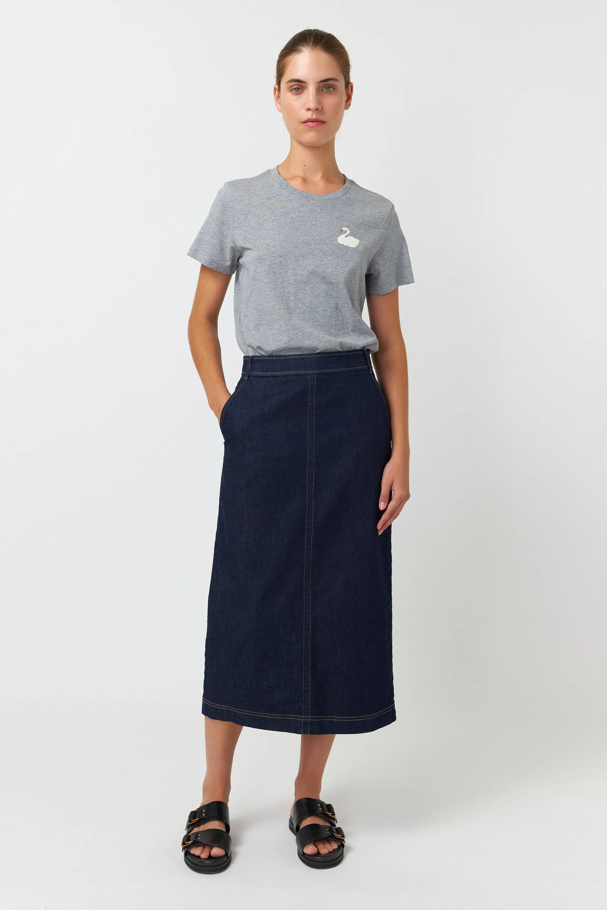 Sylvester Denim Skirt Dark Indigo